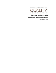 Data Services RFP - Oregon Health Care Quality Corporation