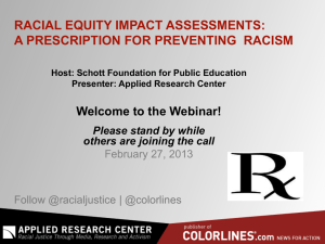 The Prescription: Prevent Racism…