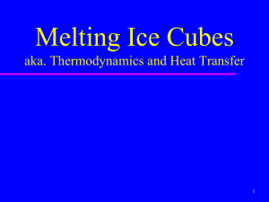 Melting Ice Cubes aka. Thermodynamics and Heat Transfer