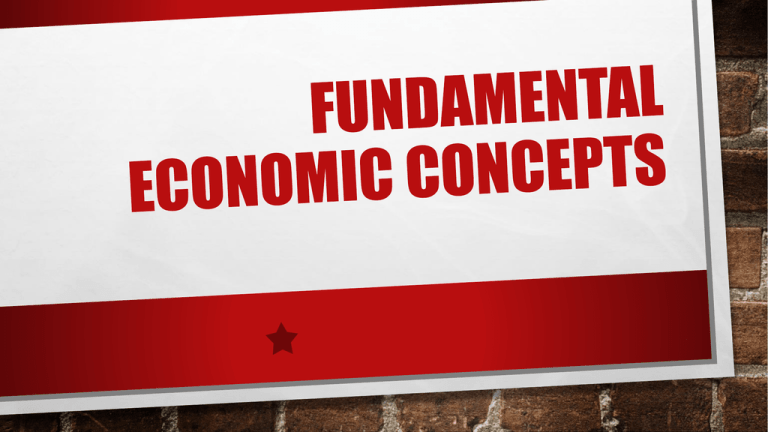 What Are The 6 Economic Concepts