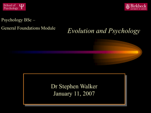 Evolution and Psychology - s-f