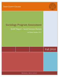 Sociology Program Assessment - Student Learning Outcomes (SLO)
