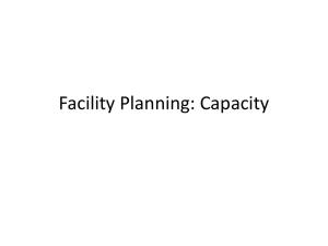 Facility Planning: Capacity