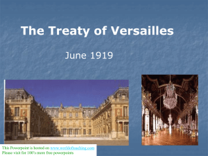 Treaty of Versailles..