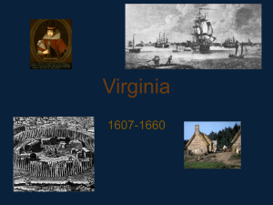 Early Virgnia and the Chesapeake PPT