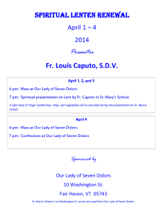 Rev. Louis Caputo, SDV - Our Lady of Seven Dolors