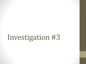 Investigation #3