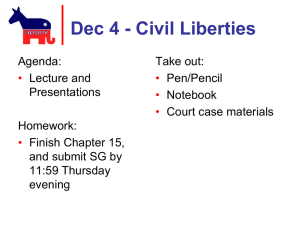 Dec 4 - Civil Liberties
