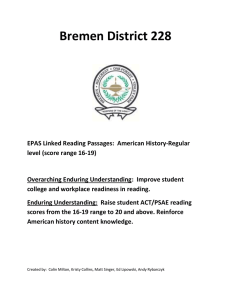 EPAS Linked Reading Passages - Bremen High School District 228