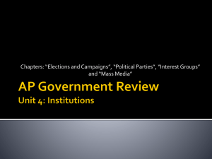 AP Government Review 4 (Institutions)