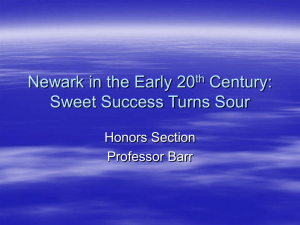 Newark in the Early 20th Century: Sweet Success - Rutgers