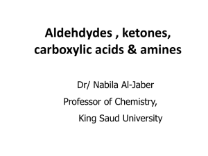aldehydes , Acids, Amines