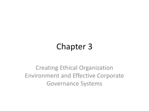 Chapter 3 Corporate Governance and Ethical Management