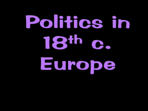 18th c. European Politics