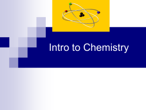 Chemistry Review - Solon City Schools