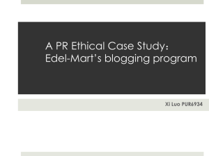 A PR Ethical Case Study*Edel