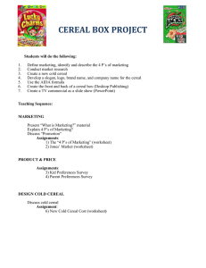 cereal box project - Kenton County Schools