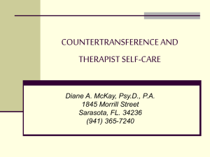 countertransference and therapist self-care