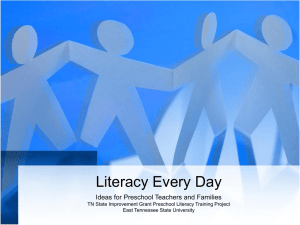 Literacy Without the Books - Tennessee State Personnel