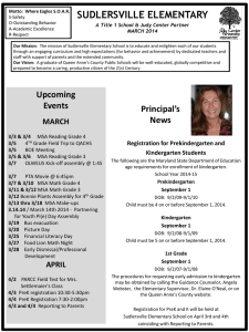 March 2014 Newsletter- English - Queen Anne's County Public