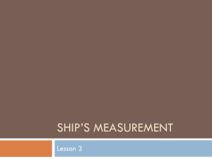 Ship's measurement