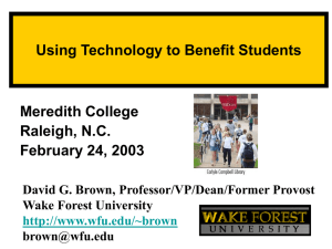 Slide 1 - Wake Forest Student, Faculty and Staff Web Pages