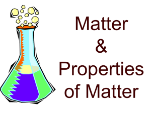 Matter & Properties of Matter