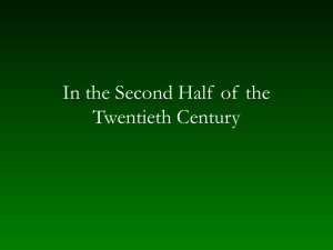 From the Second Half of the Twentieth Century