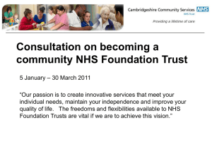 NHS public consultation presentation