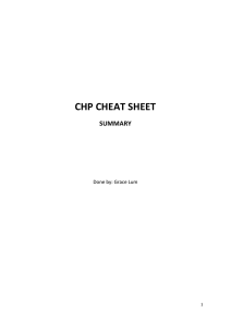 chp cheat sheet summary