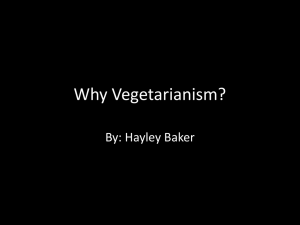 Why Vegetarianism?