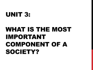 Unit 3: What is the most important component of a