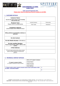 Dualstream LLU SDSL Order Form