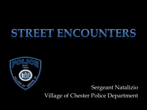 STREET ENCOUNTERS - Communitypolicing.com