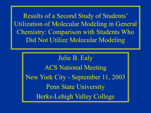 Results of a Second Study of Students' Utilization of Molecular