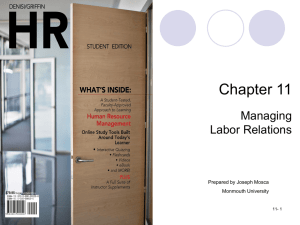 Chapter 11 Managing Labor Relations