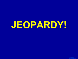 PBOF Jeopardy - Public Schools of Robeson County