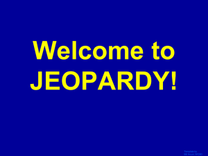 Science Jeopardy Review