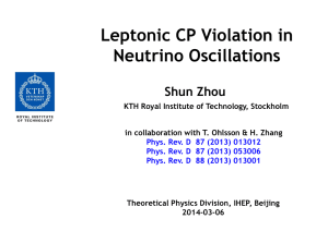 Leptonic CP Violation in Neutrino Oscillations