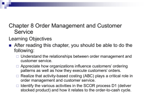 The Management of Business Logistics Chapter 5