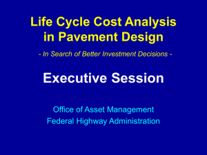 LIFE CYCLE COST ANALYSIS THE TRADITIONAL APPROACH