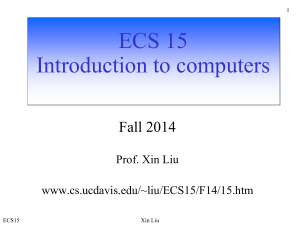 ECS15 - Department of Computer Science