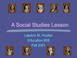 A Social Studies Lesson - Wright State University