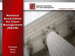 Committed to Excellence - National Association for Court Management
