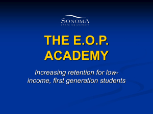 the eop academy - Sonoma State University