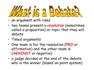 Debating Tips and Strategies