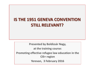 Is the 1951 Geneva Convention still relevant?