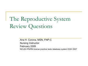 The Reproductive System Review Questions