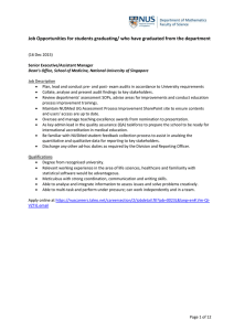 Job Requirements - Department of Mathematics