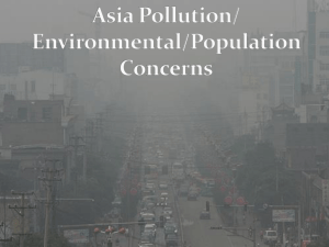 Asia Pollution/ Environmental Concerns